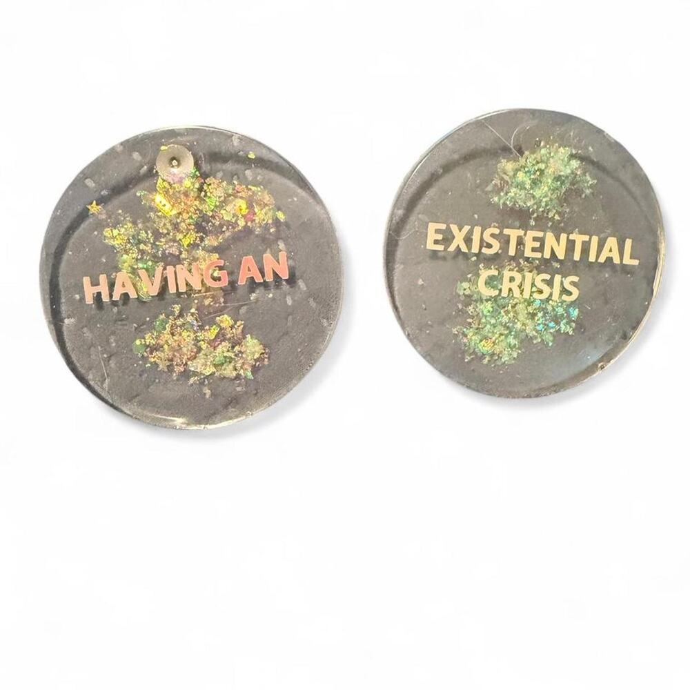 Shop31Suns Existential Crisis Resin Statement Earrings Large Handmade